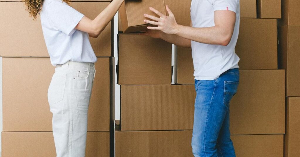 Movers loading a household for a Mesa, AZ move